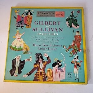RCA Victor Gilbert&Sullivan Overtures Red Vinyl 1951 Arthur Fiedler Boston Pops